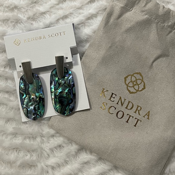 NWT Silver Aragon Earrings in Abalone Shell - Picture 1 of 5